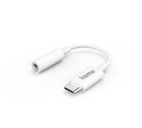 Hama Adaptateur USB-C vers jack 3,5 mm – Connecteur casque audio – Blanc