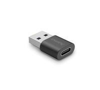 Hama Adaptateur USB C - USB A 3.2 Gen2, Garantie 10ans, Transfert Ultra Rapide 10Gbit/s, Idéal Charge Synchronisation Connection Clavier Souris Clé USB Disque Dur Externe à PC ou Tablette - Noir