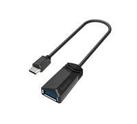 Hama Adaptateur USB C - USB A 3.2 Gen2, Garantie 10ans, Transfert Ultra Rapide 10Gbit/s, Idéal Charge Synchronisation Connection Clavier Souris Clé USB Disque Dur Externe à PC ou Tablette - Noir