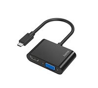 00200313 USB-C / HDMI / VGA Adaptateur [1x USB-C mâle - 1x VGA femelle, HDMI femelle] noir