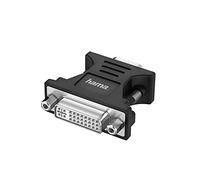 Hama Adaptateur vidéo, fiche VGA - Port DVI, Full-HD 1080p, Métal, Garantie 10 Ans, Noir