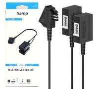 Hama Adaptateur Y TAE-F 1:2 Vers 2x TAE-F Splitter Y-Kabel Noir 20 cm