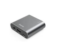 Hama AE90 Extracteur HDMI-audio, HDMI vers audio, Toslink, jack 3,5 mm, argent
