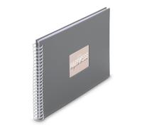 Hama Album À Spirale "Fine Art", 36 X 32 Cm, 50 Pages Blanches, Gris Pierre
