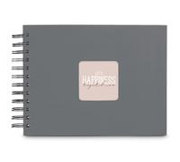 Hama Album à spirales Fine Art 24 x 17 cm, 50 pages noires, gris pierre