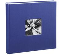 Album photo HAMA traditionnel FINE ART JUMBO - 100 pages blanches + feuillets cristal - 400 photos - Couverture Bleue 30x30cm + fenêtre