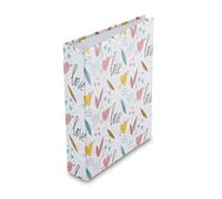 Hama Album Photo à Pochette et zone Mémo "Sassy" (200 photos 10x15cm,100 pages, Format 19x25cm, Look Livre, Pochette CD et Negatifs, Motif Love et Coeur) Multicolore