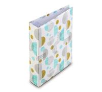 Hama Album Photo à pochette et zone Mémo "Semi" (200 photos 10x15cm, 100 pages, Format 19x25cm, Pochette pour CD & Négatifs, Motif Graphique) Multicolore