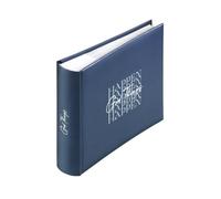 Hama Album photo à pochette 'Good Things Happen' (Album mémo, 200 photos 10 x 15cm, 100 pages blanches, Dim. 22.5x22cm, Idéal Scrapbooking, idée cadeau, Couverture Rigide, Pochette Carte SD) Bleu