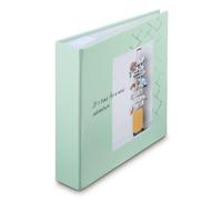 Hama Album photo à pochette 'Journey' (Album mémo, 200 photos 10 x 15cm, 100 pages blanches, Dim. 22.5x22cm, Idéal Scrapbooking, idée cadeau, Couverture Rigide, Pochette Carte SD) Bleu