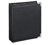 Hama Album photo à pochette minimax "New York City" (pour 100 photos au format 10 cm x 15cm, taille de l'album de 13,5 cm x 17 cm, 100 pages, en cuir, protège les photos et les documents) Noir