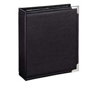 Hama Album photo à pochettes "New York City" (pour 200 photos au format 9 cm x 13 cm, taille de l'album de 16,5 cm x 21 cm, 100 pages, en cuir, protège les photos et les documents) Noir