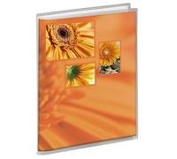 Hama Album photo à pochettes "Singo" (couverture souple, pour 24 photos au format 18x13 cm, résistant, protège la photo) Couleur aléatoire parmi Orange, Vert, Bleu et rose