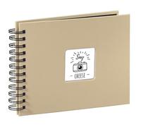 Hama Album Photo à Spirale "Fine Art" (format 24 x 17 cm, 50 pages noires, Idéal Scrapbooking ou DIY, photos à coller) Marron