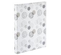 Hama Album Photo à spirale 'Graphic Dots' 19x24.5cm (80 photos 10x15cm à coller, 40 pages blanches avec intercalaires Papier Cristal, Album Scrapbooking DIY Livre photo à Personnaliser)