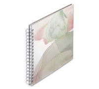 Hama Album Photo à Spirales "Watercolor" 28x24cm (100 photos 10x15 cm à coller, 50 pages blanches, Album Scrapbooking DIY Livre photo à Personnaliser et à Coller) Vert