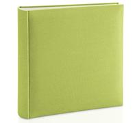 Hama Album Photo Couverture Rigide Tissu 30x30cm (Livre Photo, 400 photos 10 x 15cm à coller, 100 pages blanches separées par Papier Cristal, Album Scrapbooking DIY à Personnaliser) Vert