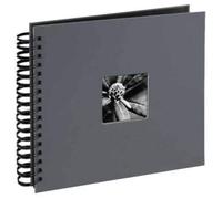 Hama Album Photo Fine Art (Format 28 x 24 cm, 50 Pages Noires, à Spirale) Gris