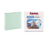 Hama Album Photo "Fine Art" (format 30 x 30 cm, 80 pages blanches, sans spirale) Vert Tilleul & Distributeurs Pastilles photo (1000 pastilles, autocollantes double-face) Transparent