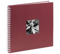 Hama Album Photo Fine Art (Format 36 x 32 cm, 50 Pages Blanches, à Spirale) Bordeaux