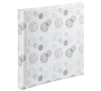 Hama Album Photo Grand Format 'Graphic Dots' 30 x 30cm (320 photos 10x15cm à coller, 80 pages blanches avec intercalaires Papier Cristal, Album Scrapbooking DIY Livre photo à Personnaliser)