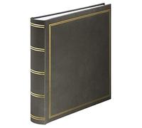 Hama Album Photo Grand Format 'Londres' 30 x 30cm (320 photos 10x15cm à coller, 80 pages blanches avec intercalaires Papier Cristal, Album Scrapbooking DIY Livre photo à Personnaliser) Gris