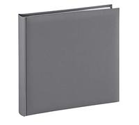 Hama Album photo Fine Art 30 x 30 cm – 80 pages blanches – sans spirale – Gris