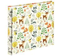 Hama Album photo Jumbo "Forest" (pour 400 photos au format 10 x 15 cm, album traditionnel enfant de 30 x 30 cm, 100 pages blanches, animaux, élégant) Marron/Beige/Vert/Orange/Jaune