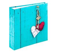 Hama Album photo mémo Rustico Love Key, 22,5 x 22,5 cm, 100 pages, 200 photos 10x15