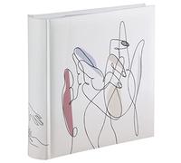 Hama Album photo "Hands" à glisser (album mémo 100 pages, pour insérer 200 photos au format graphique 10x15, 22,5x22) album photo livre blanc
