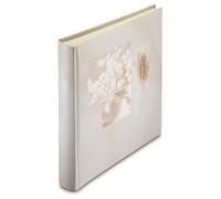 Hama Album Photo "Singo II" 30x30cm (400 photos 10x15cm, 100 pages blanches avec intercalaires Papier Cristal, Album Scrapbooking DIY Livre photo à Personnaliser et à Coller, motif coton) Beige