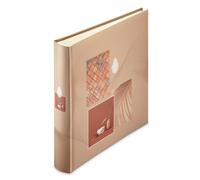 Hama Album Photo "Singo II" 30x30cm (400 photos 10x15cm, 100 pages blanches avec intercalaires Papier Cristal, Album Scrapbooking DIY Livre photo à Personnaliser et à Coller) Terracotta