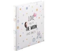 Hama Album Photo To The Moon (Livre Photo, 240 photos 10 x 15cm à coller, 60 pages blanches separées par Papier Cristal, Dim 29 x 32 cm, Album Scrapbooking DIY à Personnaliser, idéal Baby)