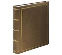 Hama Album Photo Ultra Grand Format 'Londres' 34 x 35cm (400 photos 10x15cm à coller, 80 pages blanches avec intercalaires Papier Cristal, Album Scrapbooking DIY Livre photo à Personnaliser) Marron