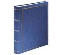 Hama Album Photo Ultra Grand Format 'Londres' 34 x 35cm (400 photos 10x15cm à coller, 80 pages blanches avec intercalaires Papier Cristal, Album Scrapbooking DIY Livre photo à Personnaliser) Bleu