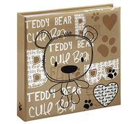 Hama Album photo vierge "Bernd" (album photo traditionnel format 22,5 cm x 22 cm, 100 pages, pour 200 photos 10 cm x 15 cm) Marron/Blanc/Noir