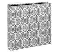 Album photo HAMA traditionnel LA FLEUR JUMBO - 100 pages noires + feuillets cristal - 400 photos - Couverture Blanche 30x30cm