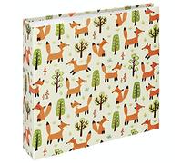 Hama Album photos enfant mémo "Forest" (livre photo 100 pages à pochettes, 200 photos 10x15 cm, album souvenirs 22,5 x 22 cm, Emplacement CD, Album Motif Renards) Marron/Beige/Vert/Orange/Blanc