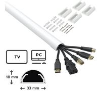 Hama Alu Canalisation Câble Bande Socle Mur Sol Canal De Surface TV PC