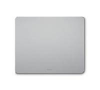 Hama Alu Tapis de Souris - Surface en Aluminium, Tapis Bureau Imperméable, Dessous Anti-Dérapant - Argenté