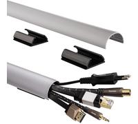 Hama Aluminium Canal de Câbles 1m Barre Câble Gaine , Mur Sol Télévision Hifi