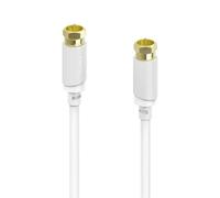 Hama antenne, SAT Câble de raccordement [1x Coaxial mâle - 1x Coaxial mâle] 10 m 120 dB blanc