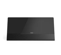 Hama Antenne TV Intérieur TNT HD (DVBT2, Antenne Numérique Puissante Active avec Amplification de Signal Automatique, sans Interference, Portable, Plat, Alimentation USB, Câble Coaxial 2m) Noir
