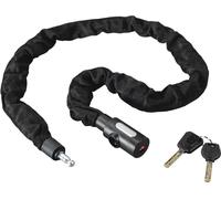 Hama Antivol à chaîne pour vélo avec clé lumineuse, 120 cm, noir (00178116)