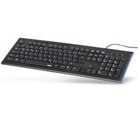 Hama Anzano USB QWERTZ Allemand Noir - Claviers (Standard, Avec fil, USB, QWERTZ, Noir)