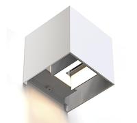 Hama Applique Murale LED Connectée (Éclairage mural WiFi Design Up-and-Down, pour Intérieur et Exterieur IP44, Commande vocale via Alexa, Google Assistant, Siri) Blanc