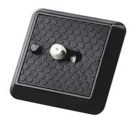 Hama Attache Rapide Appareil Photo sur Tête de Trépied Click II, Plaque de Dégagement Express, Plateau de Fixation APN ou Caméscope, Filetage 1/4" 6.4mm Noir