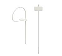 Hama Attache Serre-câbles Autobloquant avec Etiquette (Lot de 25 pièces, Collier de Serrage avec Zone de texte, 98 mm) Beige