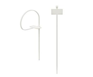 Hama Attache Serre-câbles Autobloquant avec Etiquette (Lot de 25 pièces, Collier de Serrage avec Zone de texte, 98 mm) Beige