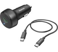 Hama Auto-Schnellladegerät mit Ladekabel USB-C, PD, 25 W, 1 m, Schwarz Station de charge pour voitur